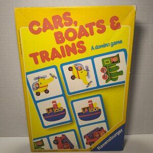 Ravensburger Cars Boats & Trains Domino Game Family Board Game VG+ REPACKAGED